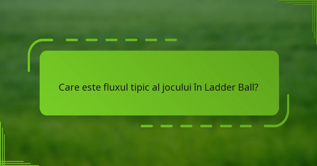 Care este fluxul tipic al jocului în Ladder Ball?
