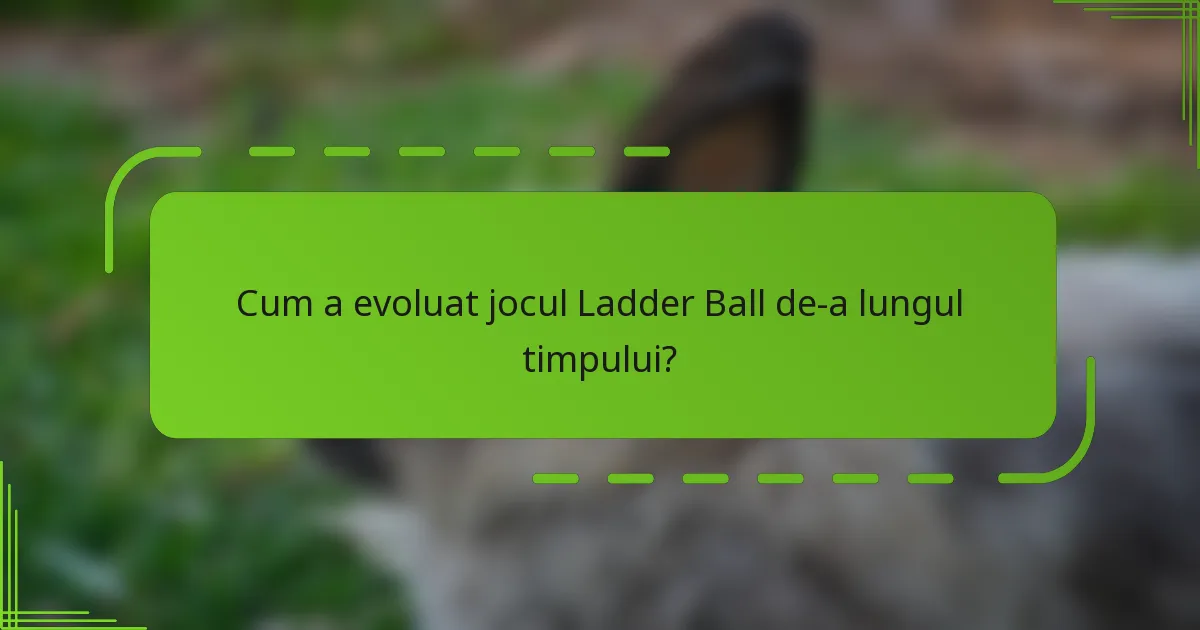 Cum a evoluat jocul Ladder Ball de-a lungul timpului?